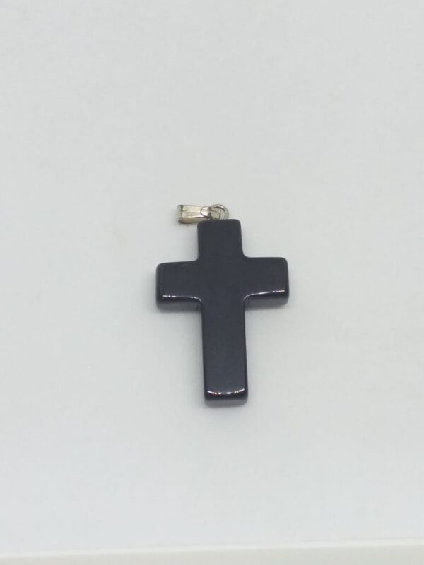 Black Obsidian Cross Pendant