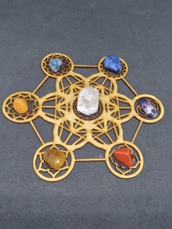 Cut Out Seven Chakra Crystal Grid