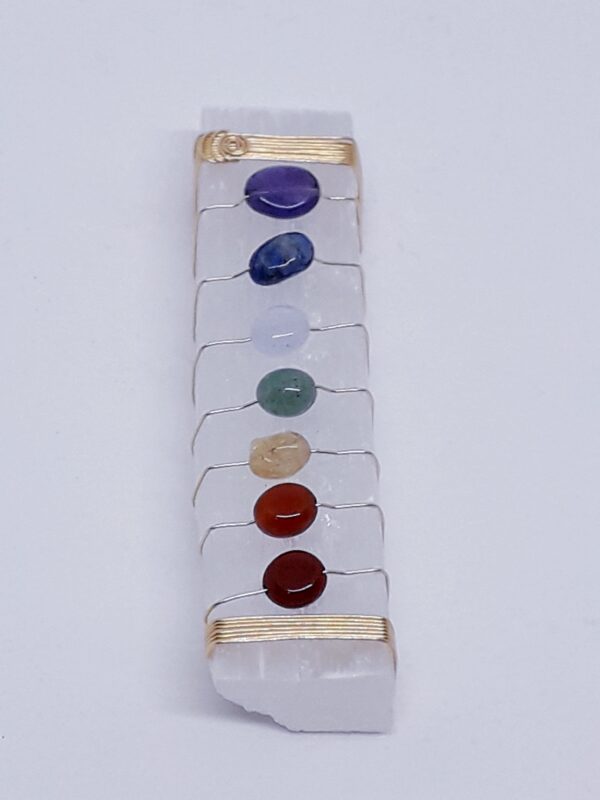 Selenite Seven Chakra Charging Stick