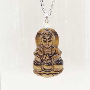 Tiger's Eye Kuan Yin Pendant