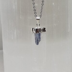 Selenite and Blue Kyanite