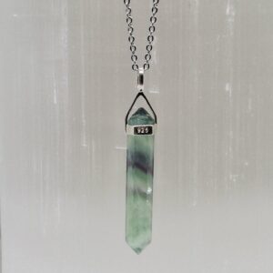 Fluorite Point (4cm) in 925 Silver