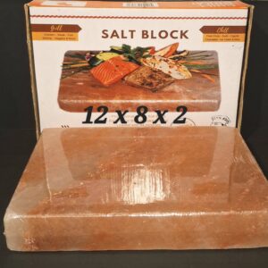 Himalayan Salt Cooking Block Slab | Rectangle | Extra Large | 12x8x2 Inch